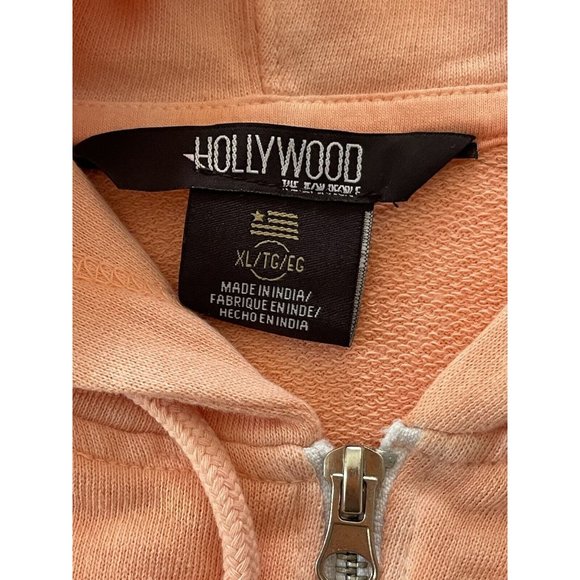 🔧🌹Men’s Hoodie Sweatshirt Size XL HOLLYWOOD Coral - Picture 9 of 10